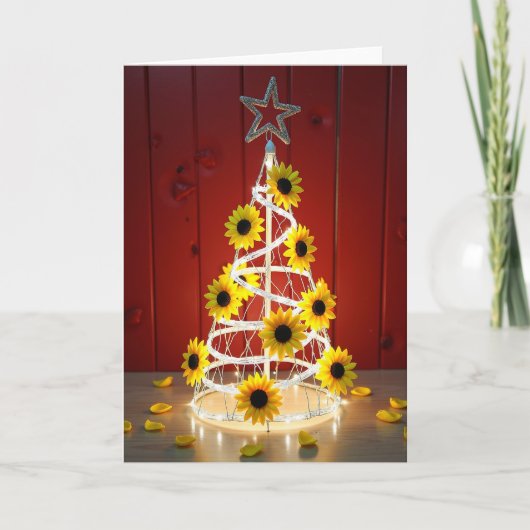 Carte Bright Sunflower Star Tree (Devant)