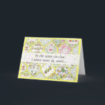 Carte Bright Watercolor Floral Sister-in-law Birthday<br><div class="desc">Make your sister-in-law feel special on her birthday with this vibrant yellow greeting card. The design features an intricate water color floral illustration with birds,  butterflies and other patterns. The card is bright and colorful,  and can be easily personalized with your own name and message.</div>