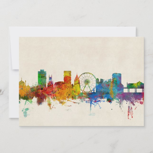 Carte Brighton England Skyline (Devant)