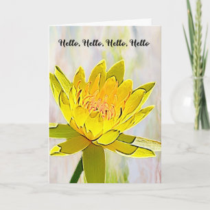 Carte Brillant et joyeux Bonjour pour Senior en soins in