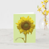 Carte brillante Sunflower Note (Fleur jaune)