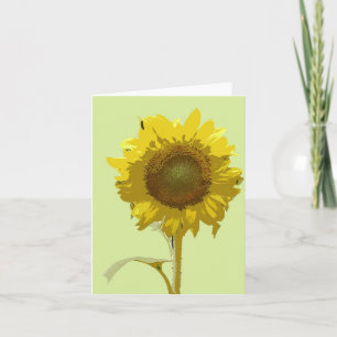 Carte brillante Sunflower Note