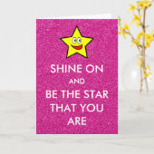 Carte Brille et sois l'étoile que tu es Parties scintill (Fleur jaune)