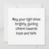 Carte Brille ta lumière (Dos)