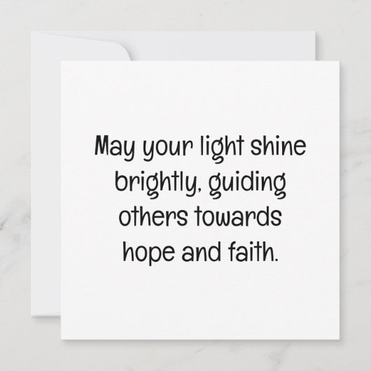 Carte Brille ta lumière (Dos)