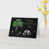 Carte Brilliant Happy St. Patrick's Day Diamonds (Fleur jaune)