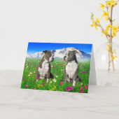 Carte Brindle & Blue Staffordshire & Pit Bull Dogs (Fleur jaune)