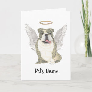 Carte Brindle English Bulldog Sympathy Memorial