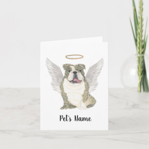 Carte Brindle English Bulldog Sympathy Memorial