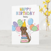 Carte Brindle Neapolitain Mastiff Anniversaire (Fleur jaune)