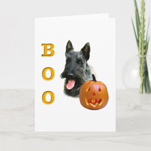 Carte Brindle Scottish Terrier Boo (Devant)