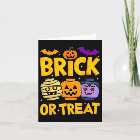 Carte Brique Ou Traiter Halloween Master Builder Blocks (Devant)