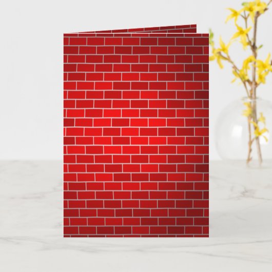 Carte Brique rouge avec Arrière - plan Spotlight (Fleur jaune)