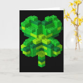 Carte briques de blocs de construction de la Saint-Patri (Fleur jaune)