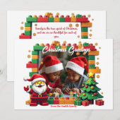 Carte Briques & Giggles de Noël (Devant / Derrière)