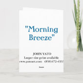 Carte Brise de matin (Dos)