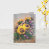 Carte Brise de Tournesol 4 x 5,6 (Fleur jaune)