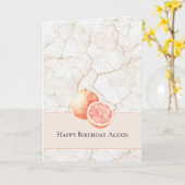 Carte Brise d'été Pamplemousse Anniversaire (Fleur jaune)