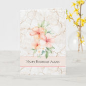 Carte Brise d'été Pamplemousse Anniversaire (Fleur jaune)