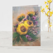 Carte Brise Tournesol 5X7 (Fleur jaune)