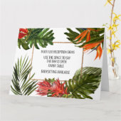 Carte Brise tropicale Signes de réception de mariage mul (Fleur jaune)