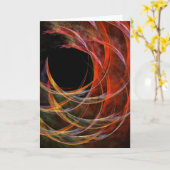 Carte Briser le Cercle Vortex de Feu Art Abstrait (Fleur jaune)