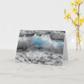 Carte Briser les vagues océaniques (Fleur jaune)