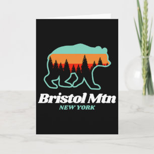 Carte Bristol Mountain New York Ski Snowboard Ours