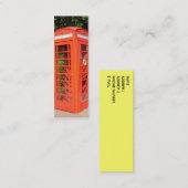 CARTE BRITANNIQUE DE PROFIL DE CABINE DE TÉLÉPHONE (Devant / Derrière)