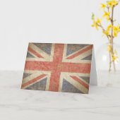 Carte British Flag Distressed (Fleur jaune)