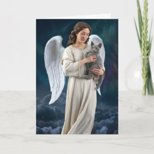 Carte British Shorthair Cat et Angel