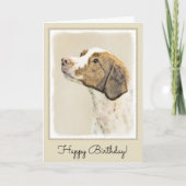 Carte Brittany Peinture - Cute Original Chien Art (Devant)