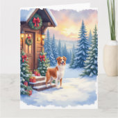 Carte Brittany Rustic Cabin Christmas Winter Art (Devant)