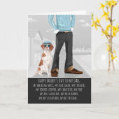 Carte Brittany Spaniel de la Fête des pères des chiens (Fleur jaune)