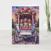 Carte Brittany Spaniel Dog Valentine's Day  (Devant)