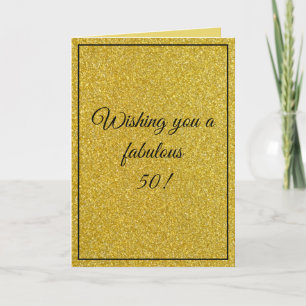 Carte Bro Elegant Gold Custom Brother 50e anniversaire