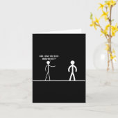 Carte Bro, Have You Been Working Out Funny Stick Figures (Fleur jaune)