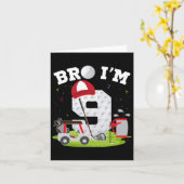 Carte Bro I'm 9 year old Golf Thème 9e anniversaire Golf (Fleur jaune)