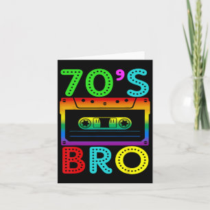 Carte Bro rétro Vintage des années 70 pour la famille Ha