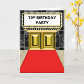Carte Broadway Marquee Red Carpet 70 th Birthday Party (Fleur jaune)