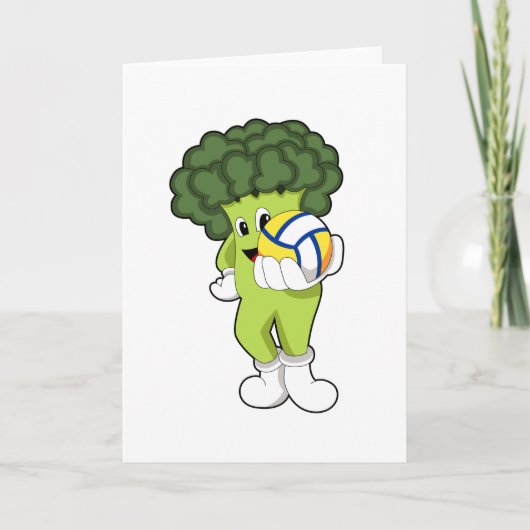 Carte Broccoli aux sports de volley-ball (Devant)