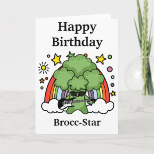 Carte Broccoli Star de la Fête, Rock Star