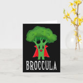 Carte Broccula Funny Broccoli Halloween Costume azy (Fleur jaune)