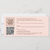 Carte Broche neutre et script Brown | Certificat cadeau (Dos)