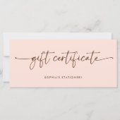 Carte Broche neutre et script Brown | Certificat cadeau (Devant)