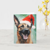 Carte Brochure de Noël malinois belge (Fleur jaune)