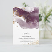 Carte Brochures Bourgogne et Or modernes Enregistrer la  (Debout devant)