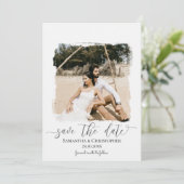 Carte Brochures minimes modernes Photo Enregistrer la da (Debout devant)