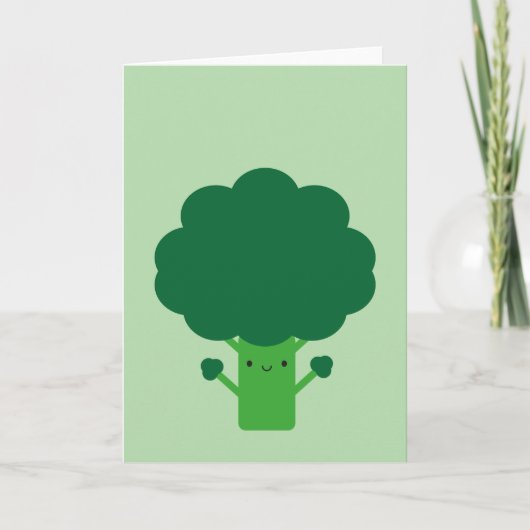 Carte Brocoli Kawaii (Devant)