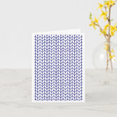 CARTE BRODÉE BLUE LINE / Format vertical (Fleur jaune)